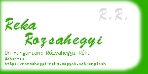 reka rozsahegyi business card
